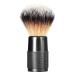 Perfk razor brush nylon synthetic bristles portable hairdressing salon tools razor accessories durable for home travel aluminum handle black