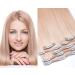 Clip In Extensions Set 100% Real Hair 7 pieces 70g Hair Extension 55cm Clip-In Hair Extension in the color #24 Blonde