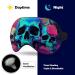 Blacklight Skull Trippy Skeleton Sleep Eye Mask for Women Men | Elastic Strap/Headband for Sleep Travel Nap - Buy Online on GoSupps.com