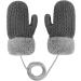 Baby Toddler Cute Winter Thicken Knitted Magic Mittens Gloves with Fleece Lining Insulated Snow Cold Weather Fluffy Mittens with Anti-Lost String for Girls Boys Age 1-4Years Xmas Gift (Dark Grey) - Buy Online on GoSupps.com