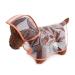 Petcute Hunders coat waterproof pet rain coat with hood transparent PVC breathable dog raincoat with button closure suitable for medium and large dogs XS orange