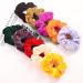 50 Colorful Hair Tie Scrunchies - Elastic Hair Bands + Storage Bag | Best Hair Accessories for Women & Girls - Buy Online on GoSupps.com