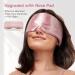 Soft Sleep Mask - Anti-Wrinkle Blackout Eye Mask for Side Sleepers Adjustable Satin Blindfold | Mulberry Silk Eye Cover for Men & Women - Pink - Buy Online on GoSupps.com