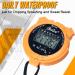 12 Pcs Digital Sports Stopwatch Timer with Large Display and Alarm - Waterproof and Multi-Function Fitness Referees Watch (Orange) - Buy Online on GoSupps.com