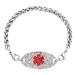 MunsteryAid Customized Medical Alert ID Celtic Knot Bracelet for Women with Free Engraving Personalized Emergency Identification Bracelet Medical Alert ID Jewelry 6.0 to 9.0 Inches 9.0 Inches Red Color Symbol