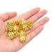 Honbay Gold Rhinestone Hair Rings 20PCS - Dreadlocks Beads Braid Hair Cuffs Heart Hollow Out - Buy Online on GoSupps.com