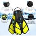 Adjustable Open Snorkeling Swim Fins - Light, Durable for Kids and Adults - Extra Small Yellow - Buy Online on GoSupps.com