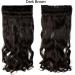 17 Inch One Piece Clip In Hair Extensions Curly Hairpieces 5 Clips Wavy Synthetic For Women Ladies - Dark Brown(43cm-120g) - Buy Online on GoSupps.com