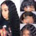 Larhali Hair 4x4 HD Transparent Lace Closure Wigs Brazilian Virgin Human Hair Wigs Deep Wave Lace Front Wigs Human Hair 160% Density Wet and Wave Wigs for Black Women Natural Color (26inch) 26 Inch 4x4 deep wave wigs