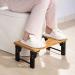 AmazerBath 7 Foldable Bamboo Toilet Stool with Black Stainless Steel Legs - Natural Color for Men and Women - Buy Online on GoSupps.com