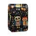 Lipstick Case Leather Lip Gloss Lipstick Organizer with Mirror Mini Lipstick Holder Bag Animal Skull Seamless Pattern X786e1yfhy
