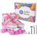 Light Up Roller Skates for Kids - Adjustable Size Pink Skates for Boys and Girls Beginners (10C-1Y) - Buy Online on GoSupps.com