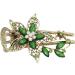 Vintage Jewelry Crystal Hair Clips Floral Hairpins Rhinestone French Decorative Hair Barrettes Barrette Metal Retro Hair Clasps Luxury Jewelry Accessories Gift for Women Girls Teens (Green) - Buy Online on GoSupps.com