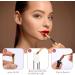Portable Lip Brush 2 Pack Travel Lipstick Applicator Wands with Cap Reusable Lipstick Brush Lightweight Lip Mask Applicator Professional Lip Gloss Makeup Brush Women Girls Christmas Gifts (Gold) - Buy Online on GoSupps.com