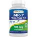 Best Naturals MK-7 Vitamin K2 100 mcg 120 Vcaps
