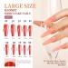 LEOBRO Long Coffin Press on Nails - Natural Glossy Finish - 360PCS Full Cover Lightweight False Nails - 10 Sizes Included - C-Long Coffin Style - Buy Online on GoSupps.com