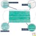 DermSource Kids 3-Layer Disposable Face Masks - 25 Pack, Made in USA - Breathable Green Face Coverings for Boys and Girls - Buy Online on GoSupps.com