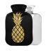 Heat bottle with cover gold-colored glittering pineapple BPA-free 2 l large hot water bag for pain relief back pain hot and cold therapy
