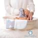 Mimadu Moltonche Baby Wash Schlopen | Oeko-Tex Baby Baden Accessories Set for Boys & Girls | 10-Pack 25x25 cm | Soft White & Turquoise - Buy Online on GoSupps.com
