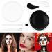 Halloween Makeup Face Body Paint - Professional SFX Makeup Kit Special Effects Ghost Skeleton for Adult Full Coverage Cosplay Corpse Paint Fx Makeup (Black & White)