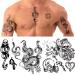 Temporary Tattoos for Men Women Teens Body Art Decorations Black Fake Tattoos Stickers Snake Tattoo Decals 20 Pcs Skull Web Black Rose Flower Knife Moon Sexy Stickers for Sleeve Arm Neck Chest Decor - Buy Online on GoSupps.com