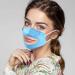 Adult Transparent Lips Solid Disposable Face_Masks 3Ply Earloop Disposable Dust Face Cover Outdoor Face Covering Blue As shown - Buy Online on GoSupps.com