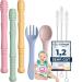 Okonkn bite tube Baby 5 Set Dental Aid Baby 3 + 2 Baby Baby Beißring Baby BPA-Free Silicone Baby Accessories for Boys and Girls from 3 months + 5 pieces_c