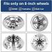 NOKINS Golf Cart SS Wheel Covers Hub Caps - Set of 4, 8 inch, Chrome - Silver | Universal Fit for Most Golf Carts - Buy Online on GoSupps.com