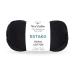 Estako Royal Cotton  100% Mercerized Giza Cotton Yarn  Soft  Super Fino 1 for Crochet and Knitting 1.76 Oz (50g) / 137 Yrds (125m) (5057 - Black) 5057 - Black 1 Skein