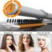 Portable Hair Straightener & Curling Iron for Short Hair - 3-Speed Temperature Adjustment Brush Straightener for Thick Hair - Silver - Buy Online on GoSupps.com