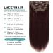 LacerHair 14 120g 7pcs #99J Deep Burgundy Clip In Human Hair Extensions - Silky Salon Professional Double Weft Real Human Hair - Pack of 1 - Buy Online on GoSupps.com