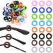 30 pairs in 8 colors silicone glasses silicone glasses ear hooks round anti-slip hooks suitable for glasses and adults