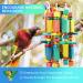 Mymulike 60cm Parrot Toys - Durable Wooden Bird Feed Toys for African Grey Cockatiels Finches Budgies and Amazon Parrots - Buy Online on GoSupps.com