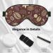 Coffee and Flowers Print Sleep Eye Mask | Soft Blindfold for Night Sleeping & Travel - Elastic Strap Headband - Buy Online on GoSupps.com