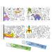 2 Pack Children's Drawing Roll Animal Coloring Paper Roll for Kids Sticky DIY Painting Drawing Paper Rolls for Toddler Wall Coloring Paper Stickers Coloring Books 79 11.8 Inch(Dinosaur and Astronaut)