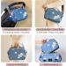 SUNVENO Small Blue Nappy Bag with Changing Mat - Compact Design with Extra Space for On-the-Go - Buy Online on GoSupps.com
