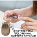 Wyttuubv Foldable Nail Clippers Keyring Nail Clippers Keyring Trim Fingernail Styling Tools Portable Stainless Steel Nail Cutter Pocket Toenail Cutter for Gold - Buy Online on GoSupps.com
