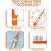 CHAIN PEAK Dinosaur Kids Sonic Electric Toothbrush for Children 3-12 | 30s Reminder, 2 Mins Timer, 5 Modes | 8 Brush Heads, Rechargeable | Orange | Wall-Mounted Holder - Buy Online on GoSupps.com