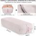 Simian Premium Yoga Bolster Pillow - Skin-Friendly Velvet Cover - Supportive Rectangular Cushion for Restorative & Yin Yoga - Cream Beige - Buy Online on GoSupps.com