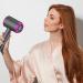 2024 New Portable Travel Hair Dryer 3 Temperatures Hair Dryer Lightweight Hair Dryer for House Wet and Dry Fast Speed Drying Quiet Blowdryer for Women Men for Home & Travel (Black Purple)