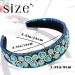 Flayem Rhinestone Headband Sparkly Crystal Headband Glitter Heart Paddle Wide Hairband Gorgeous Banquet Hair Hoop Accessories for Women and Girls (Blue Crystal) - Buy Online on GoSupps.com