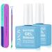 Gel nail polish remover Shellac remover 2 pieces pull off in 3-6 minutes perfect for Shellac UV nail polish acrylic nails do not hurt the nails additional accessories