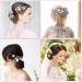 YOOBNG Bridal Wedding Flower Hair Pins 4 Pieces Bridal Hair Accessories Wedding with Flowers Pearls Leaf Bridal Hair Comb Hair Accessories Wedding Hair Clips for Women Girls and Bridesmaid (White) - Buy Online on GoSupps.com