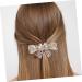 minkissy Hairpins Hair Rollers Clips Hair Clips for Girls Hair Jewelry Hair Accessories Large Hair Clips Bow Tie Top Clip South Korea Headgear Women's Issue Card Alloy White - Buy Online on GoSupps.com