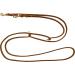 Dogeline Double Linen Dog Leash - Adjustable Fat Leather for Small & Large Dogs (2m x 8mm Cognac) - Premium Quality! - Buy Online on GoSupps.com