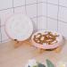 Raised Ceramic Cat Slow Feeder Bowl with Stand - Fish Bone-Pink, 3 Inches High, 8.5'' Wide - Healthy Eating Diet Solution for Cats and Dogs - Buy Online on GoSupps.com