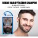  MagiSel Beard Shampoo 3-in-1 Beard Dye for Hair Beard Care Repair Natural Black Hair Dye Natural Gray Coverage Hair Dye Treatment 100ml - Buy Online on GoSupps.com