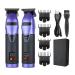 Razors New Hair Finishing Electric Hair Clipper Digital Display High Power Hair Clipper Razor S11 Electric Grass Trimmer for Men Barber(Purple)