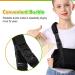 Kids Breathable Arm Sling - Medical Shoulder Immobilizer for Elbow & Waist Injury | Pediatric Arm Support for Boys & Girls | Soft Brace for Torn Rotator Cuff - Black (Large - Buy Online on GoSupps.com