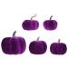 GRIRIW 5pcs Flannel Foam Pumpkin Foam Pumpkin Props Fall Pumpkins Pumpkin for Halloween DIY Pumpkins Purple Purple 14X12.5X12.5CM